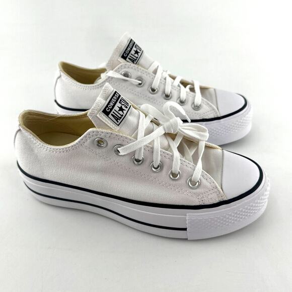 Converse Women's White Chuck Taylor All Star Lift Platform Canvas Shoe Size 6 - Picture 3 of 11